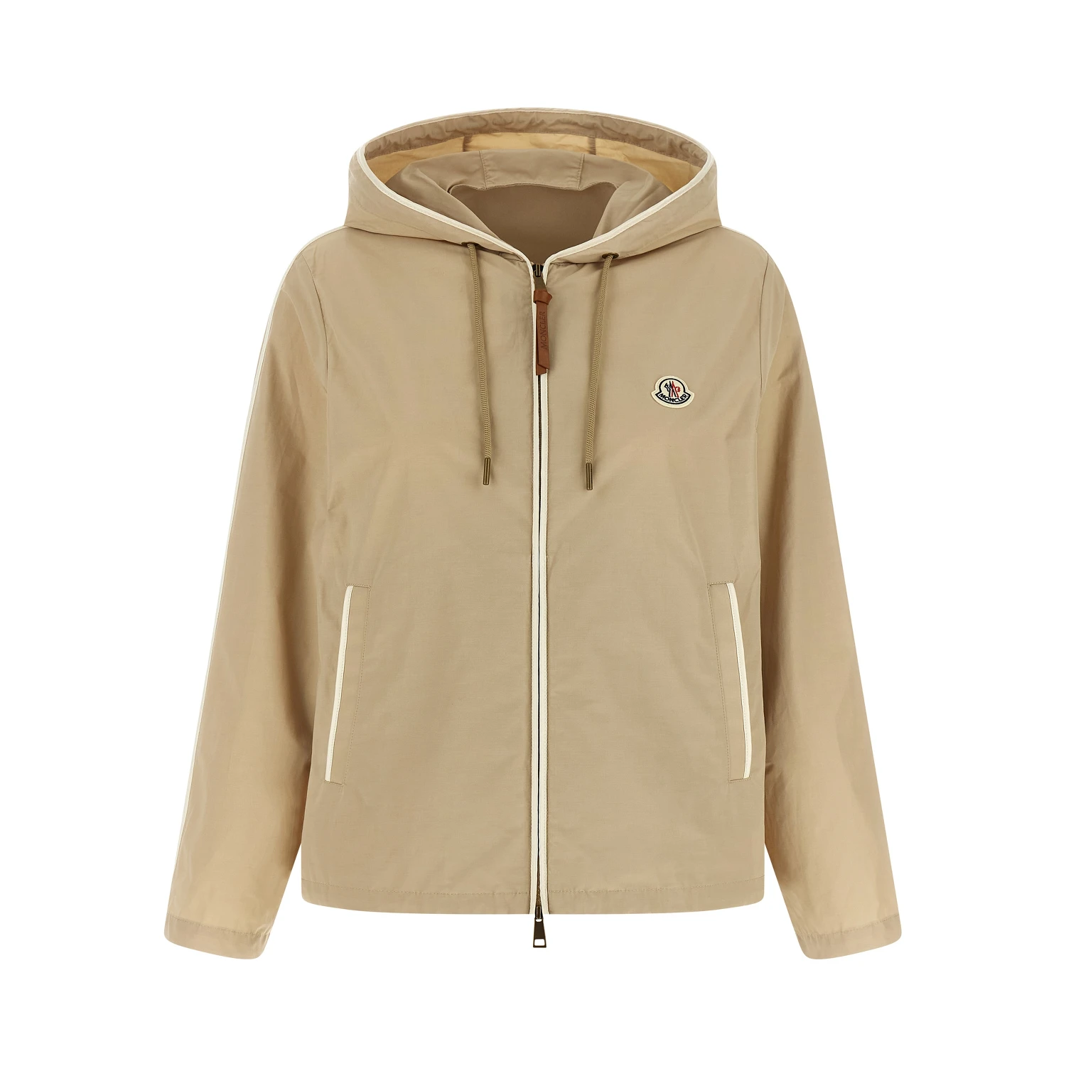 Beige Polyester Shell Jacket