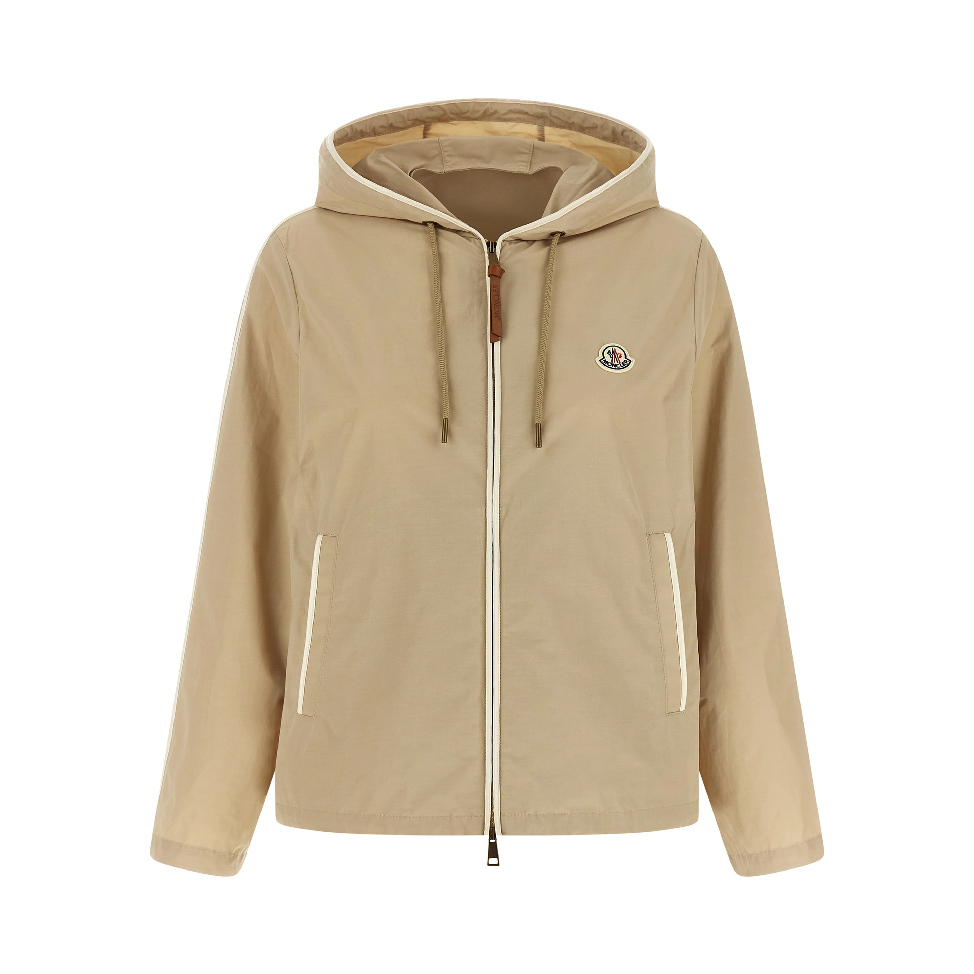 Beige Polyester Shell Jacket