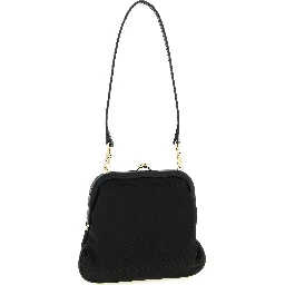Black Viscose Clutch Bag