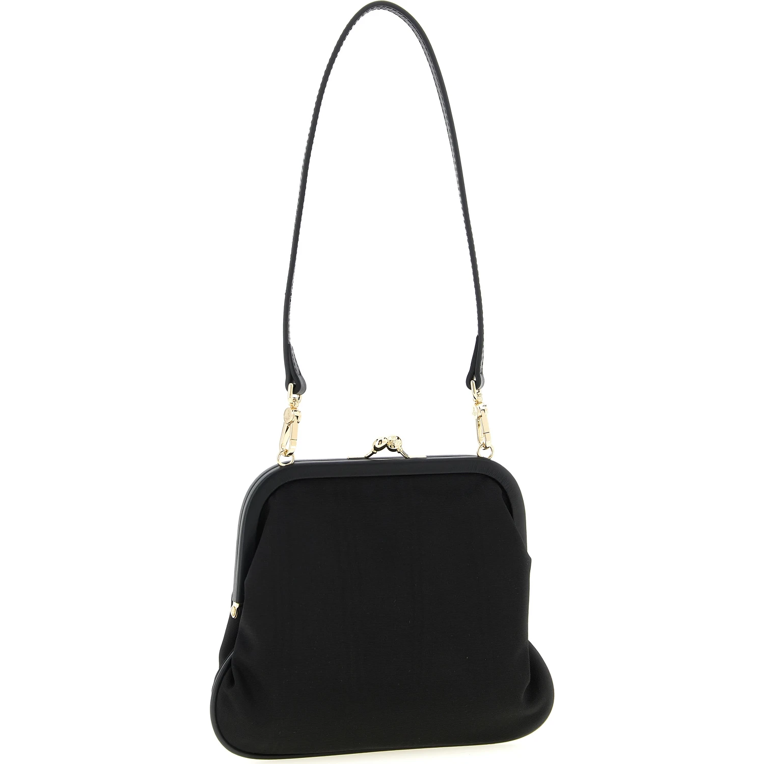 Black Viscose Clutch Bag