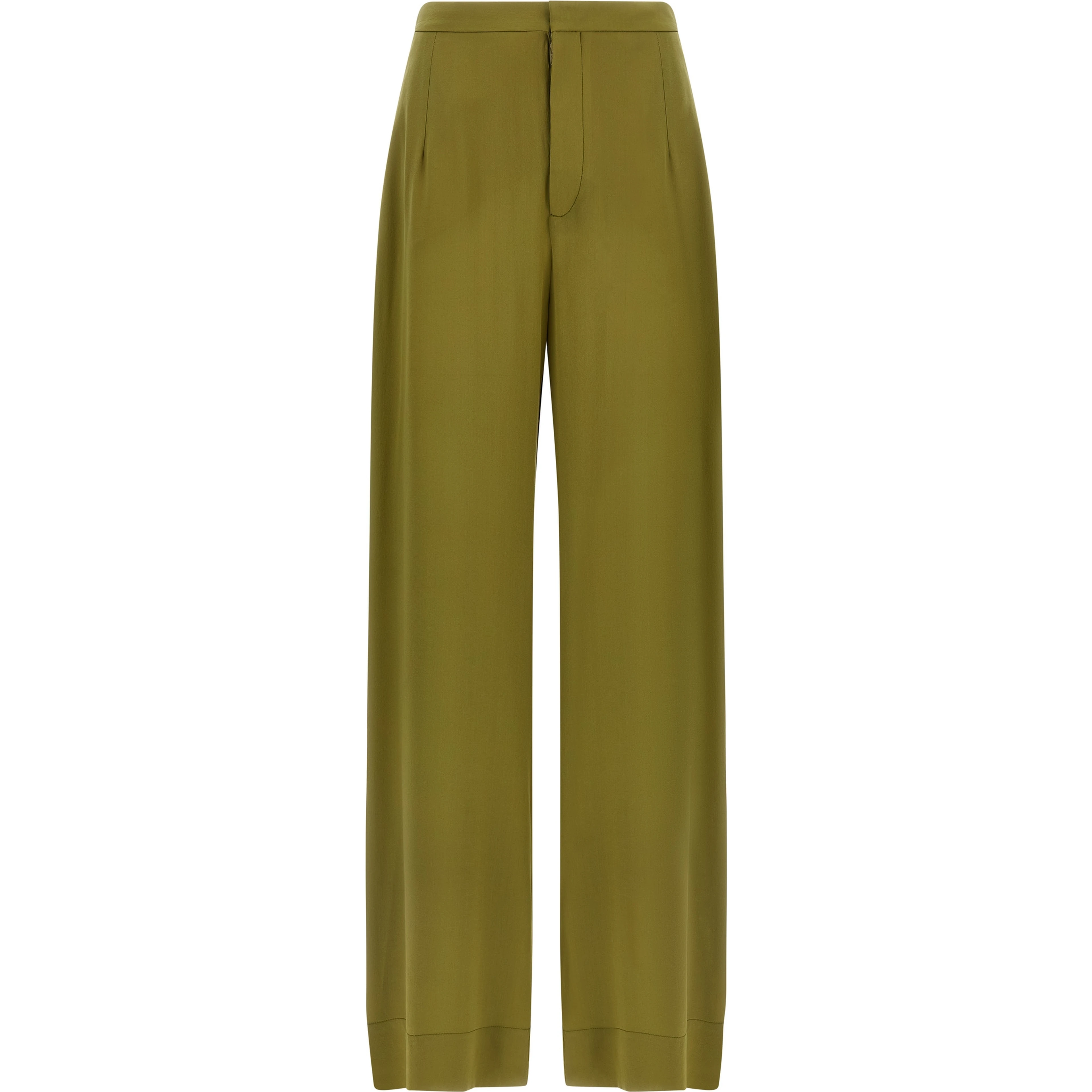 Bicolor Silk Casual Pants