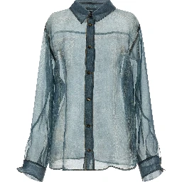 Blue Silk Blouse