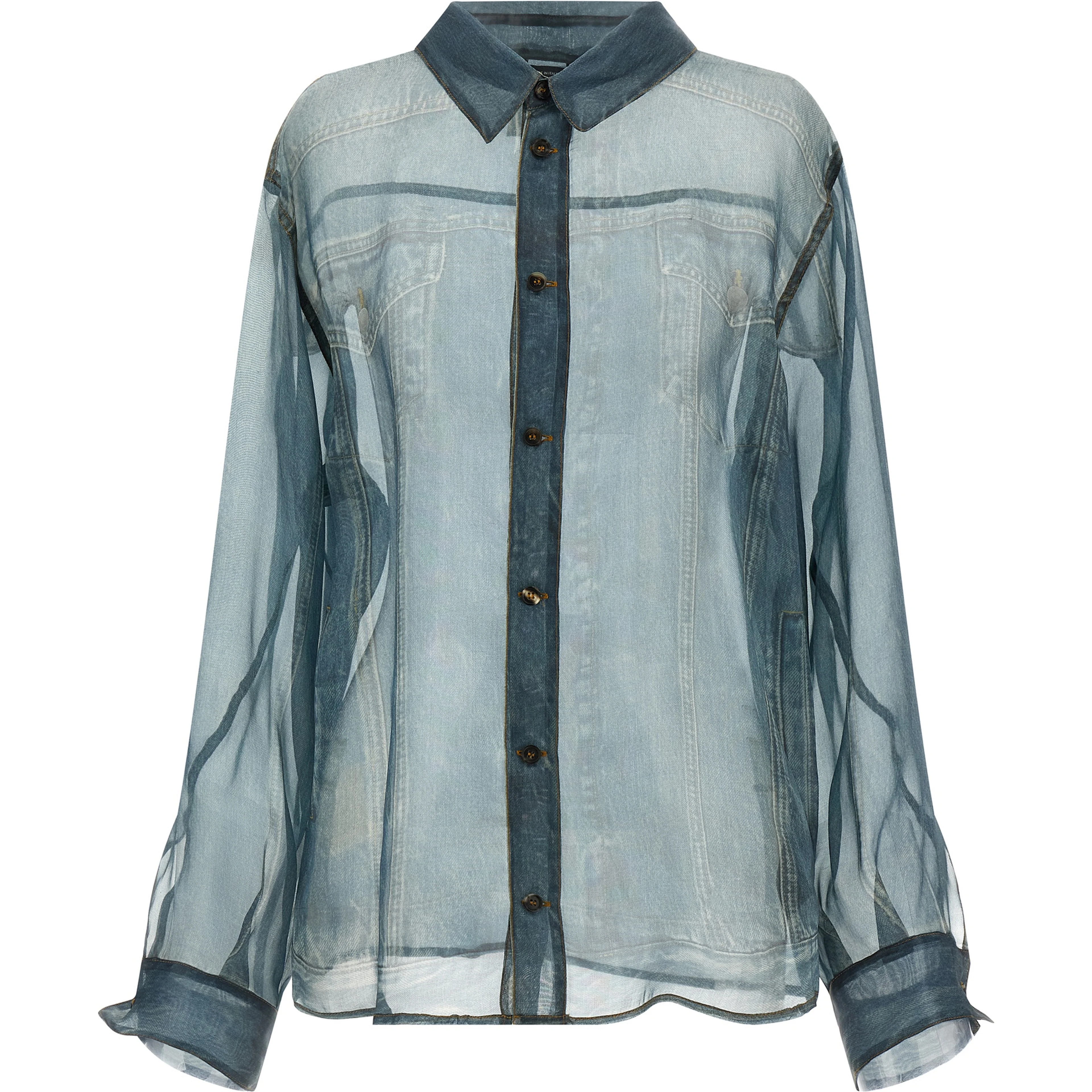 Blue Silk Blouse