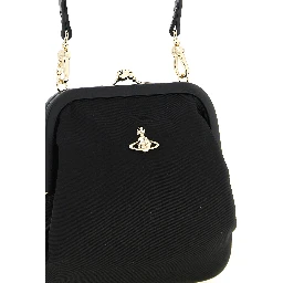 Black Viscose Clutch Bag