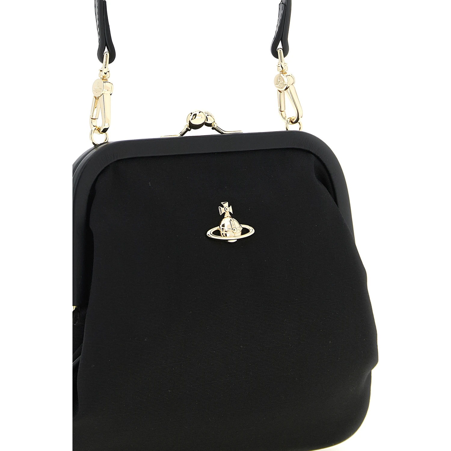 Black Viscose Clutch Bag