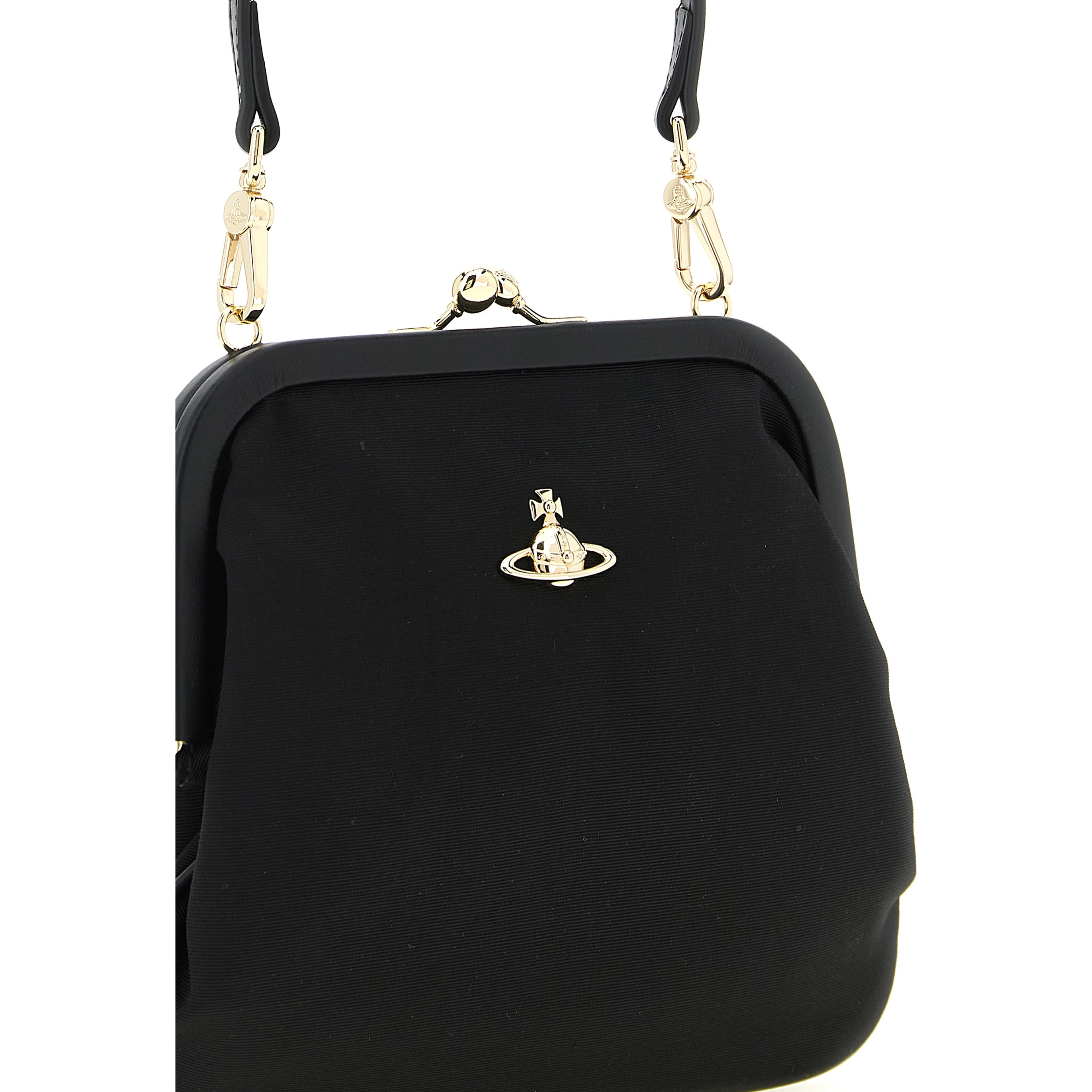Black Viscose Clutch Bag