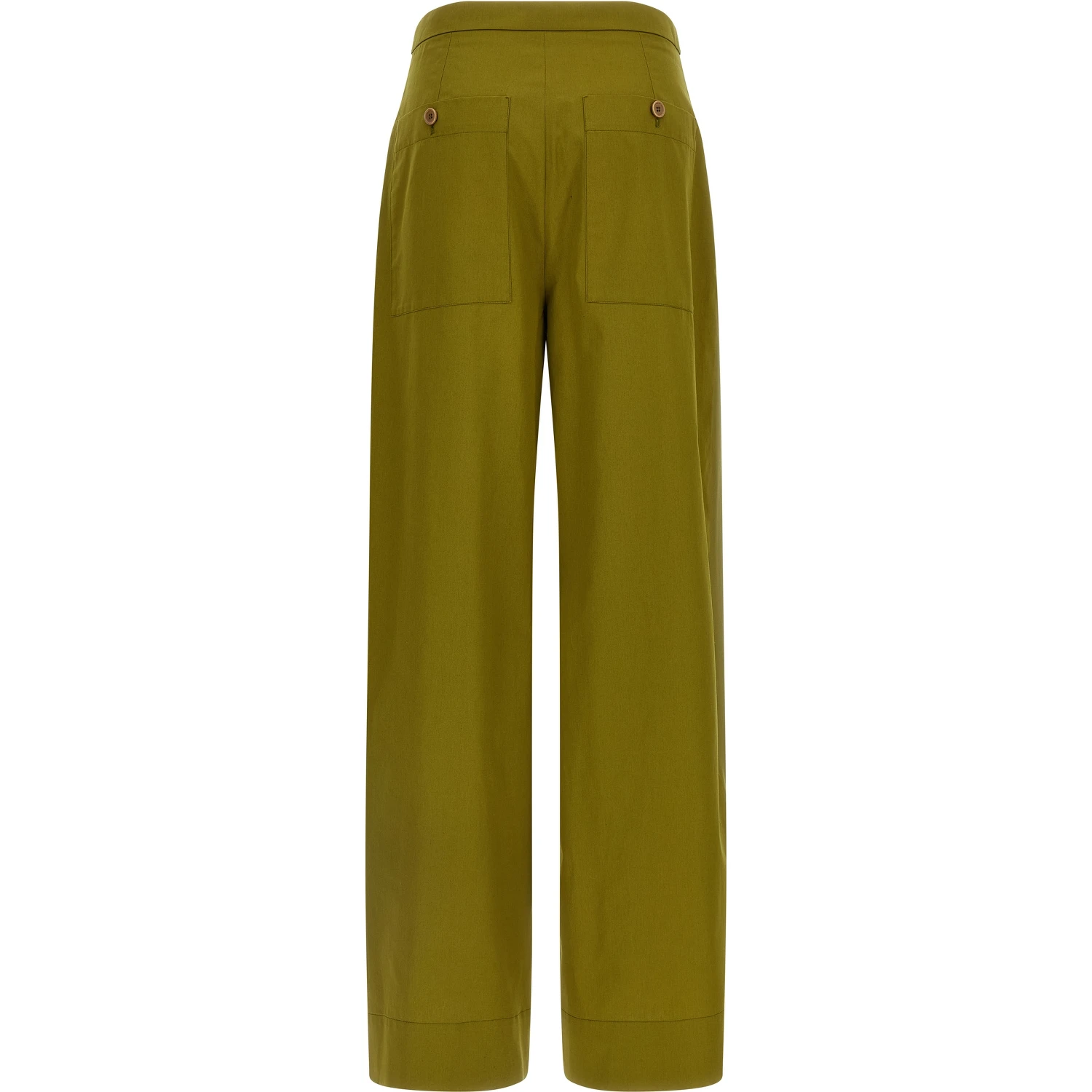 Bicolor Silk Casual Pants