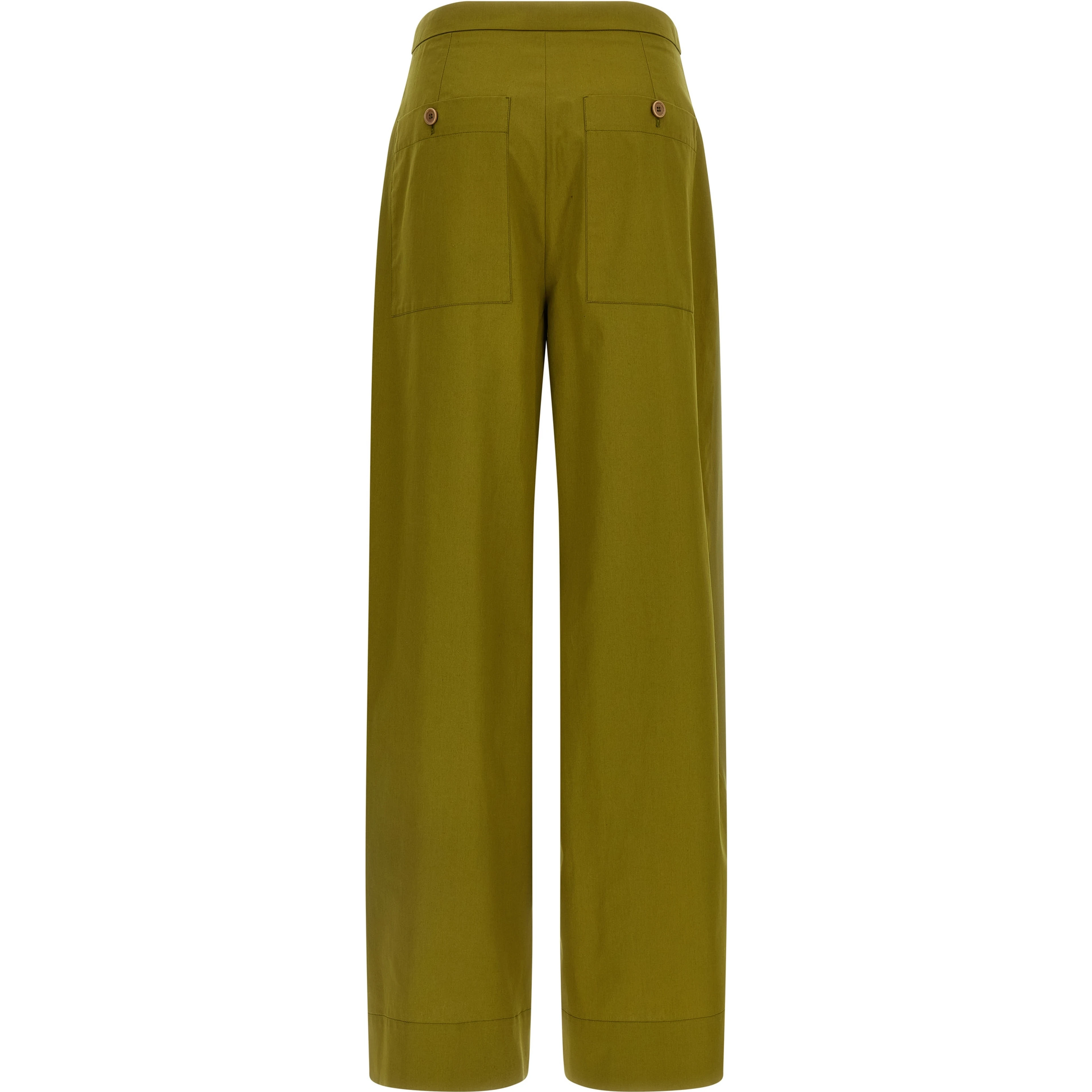 Bicolor Silk Casual Pants