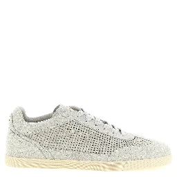Gray Calfskin Low Top Sneakers