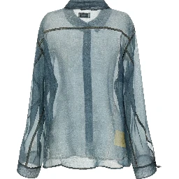 Blue Silk Blouse