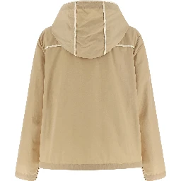 Beige Polyester Shell Jacket
