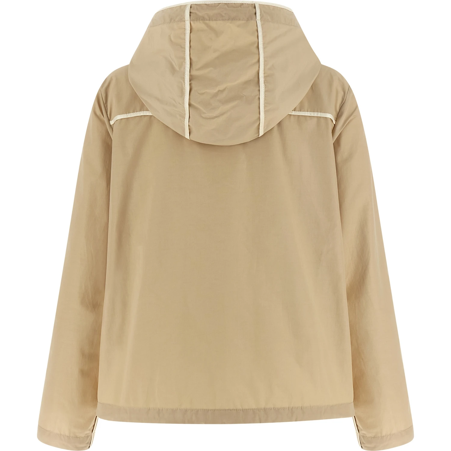 Beige Polyester Shell Jacket