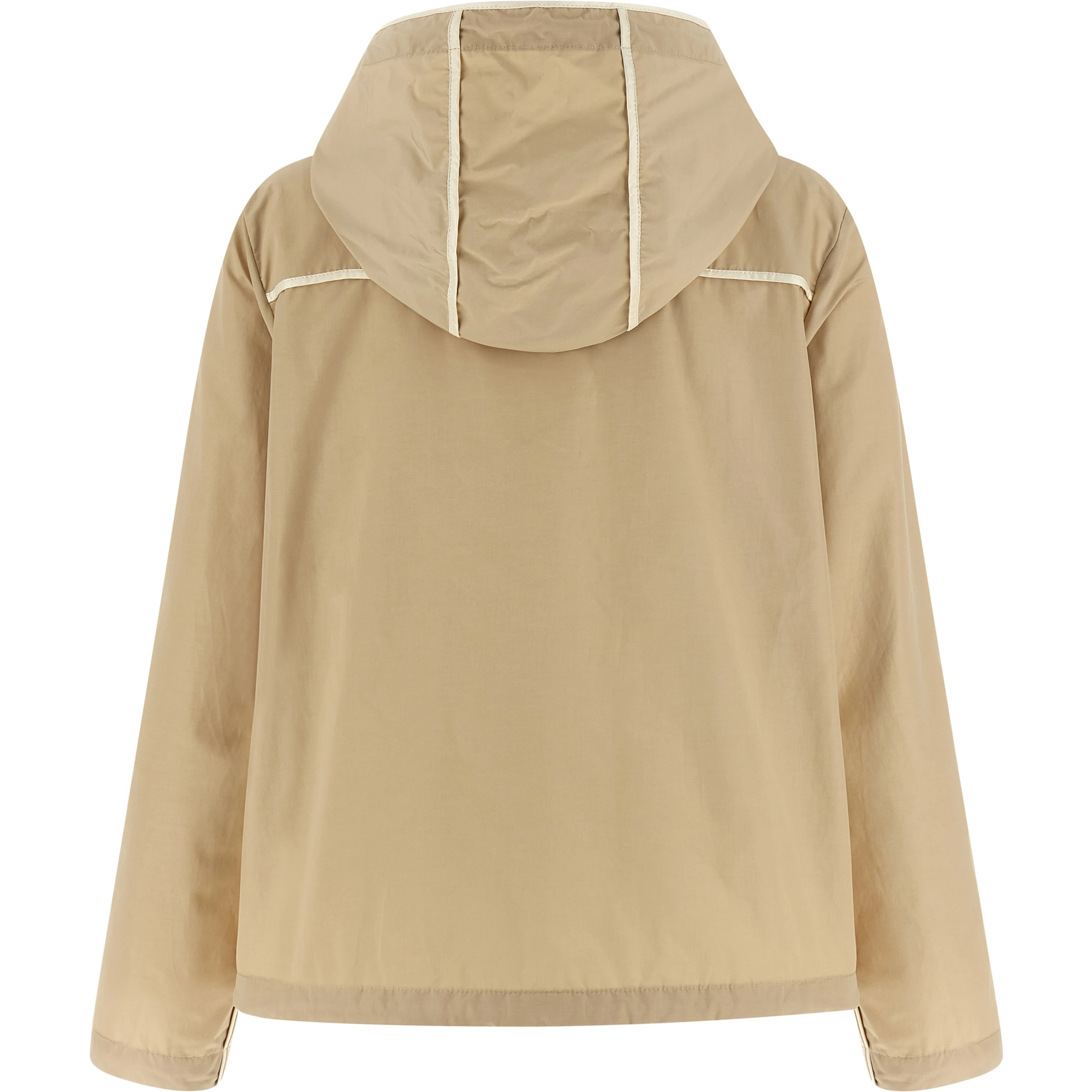Beige Polyester Shell Jacket