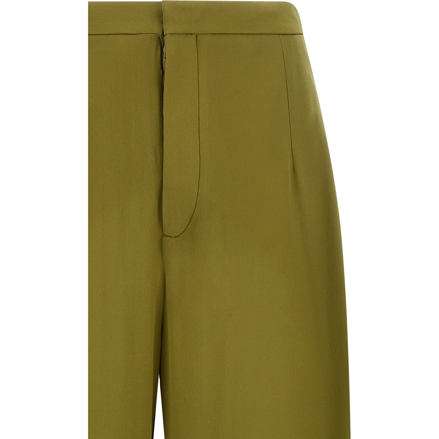 Bicolor Silk Casual Pants