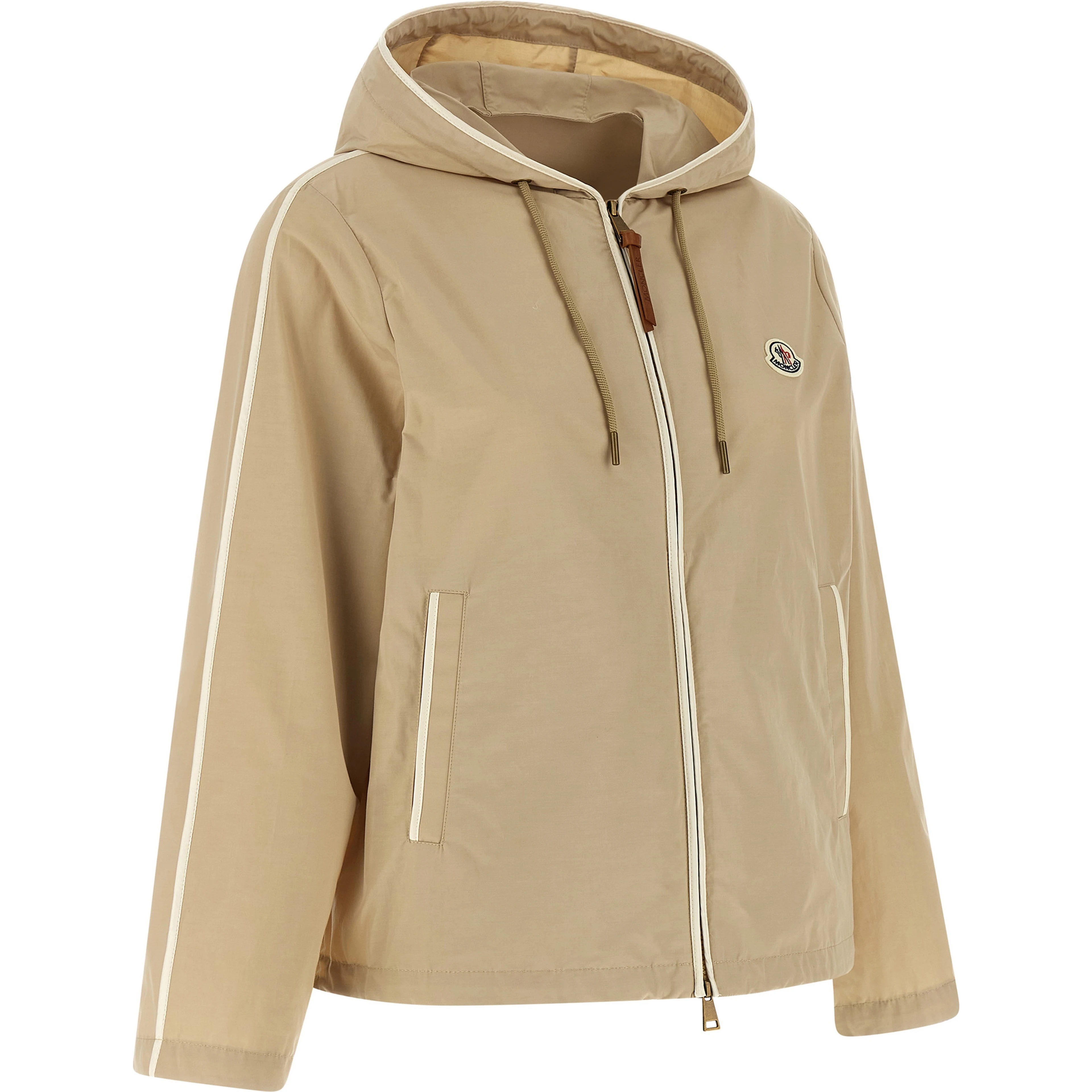 Beige Polyester Shell Jacket