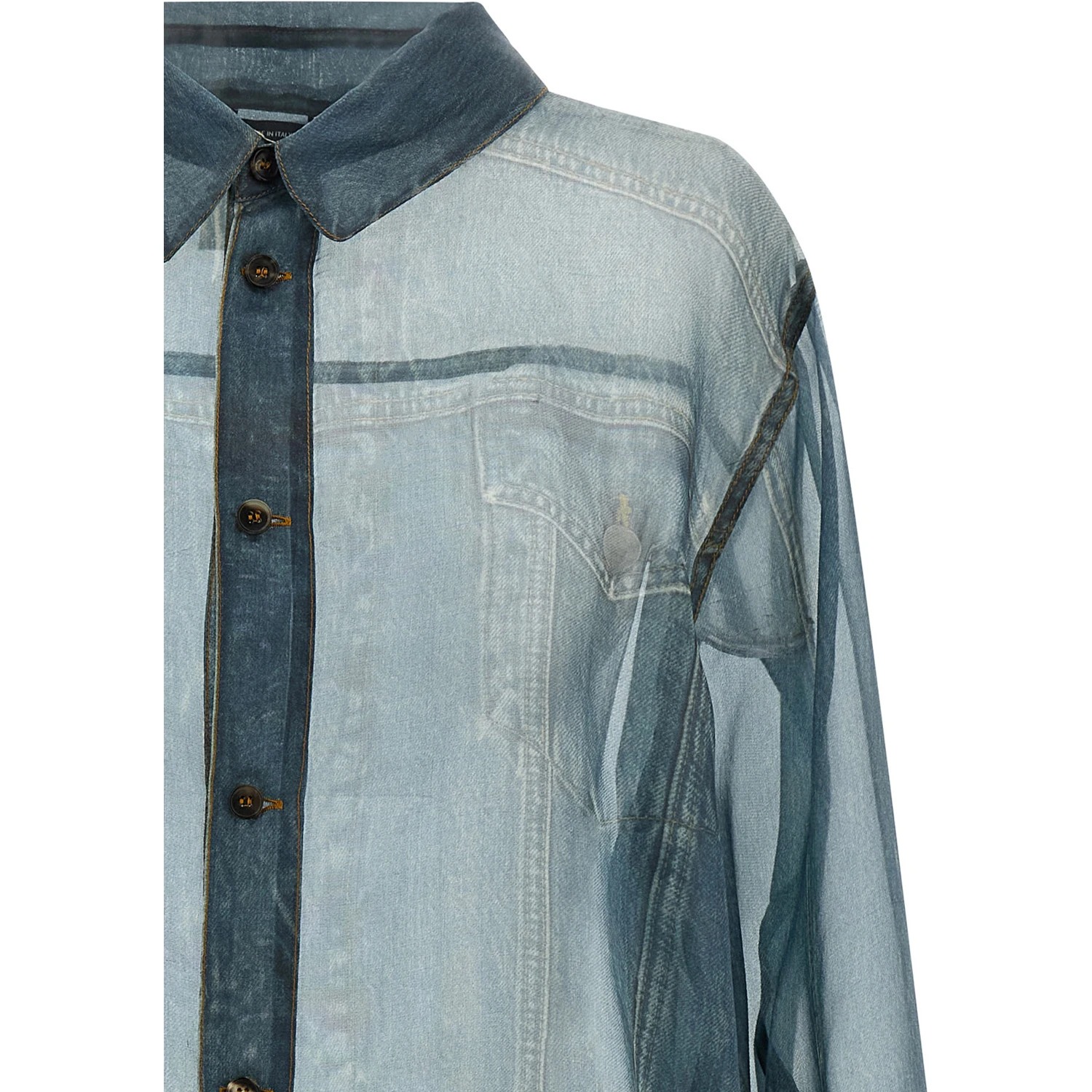Blue Silk Blouse