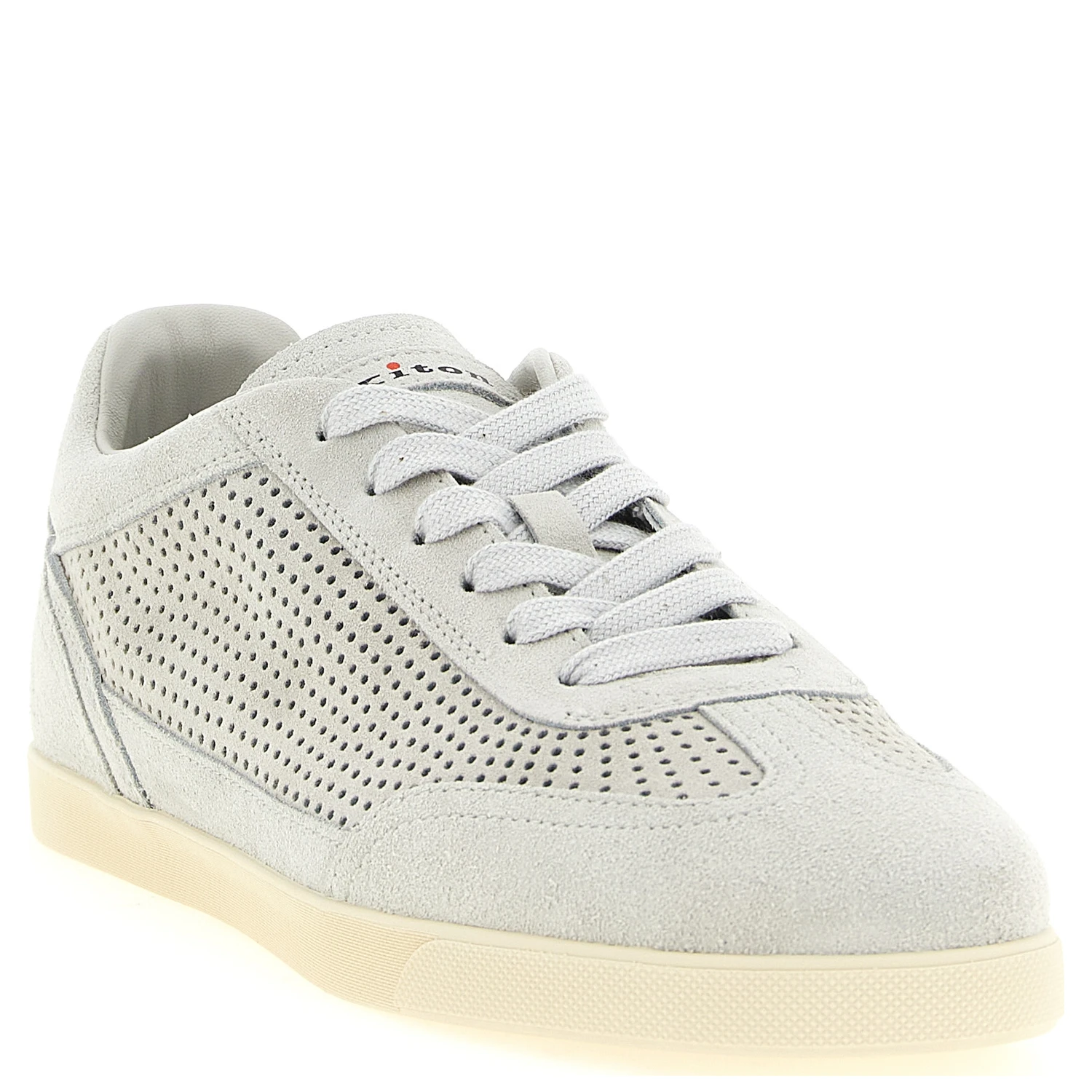 Gray Calfskin Low Top Sneakers