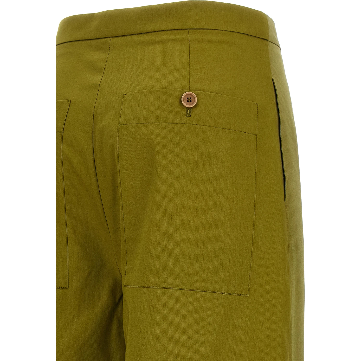 Bicolor Silk Casual Pants