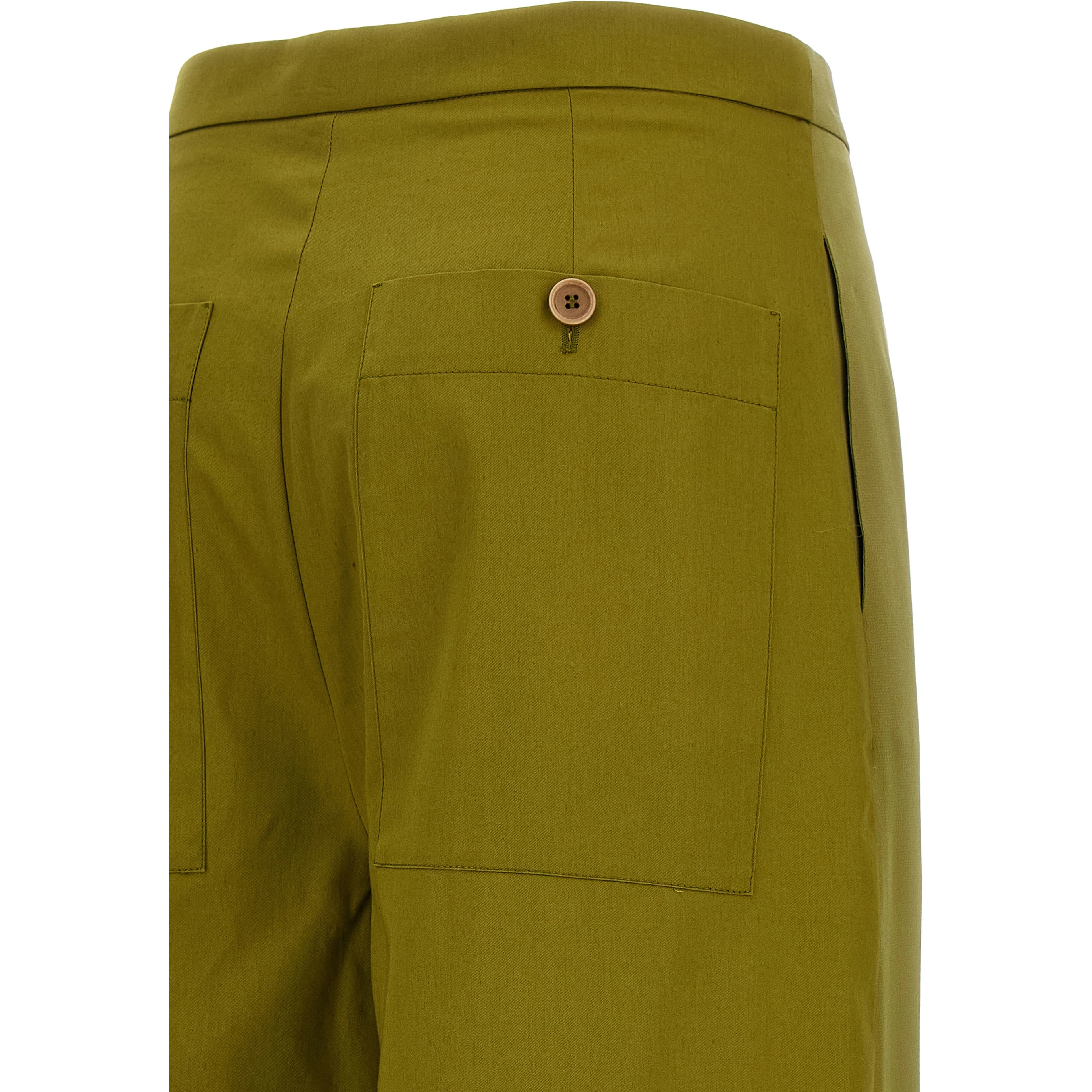 Bicolor Silk Casual Pants