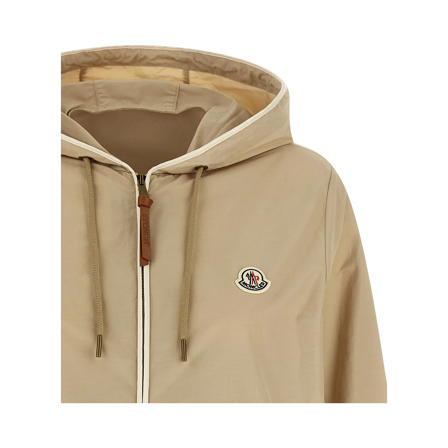 Beige Polyester Shell Jacket