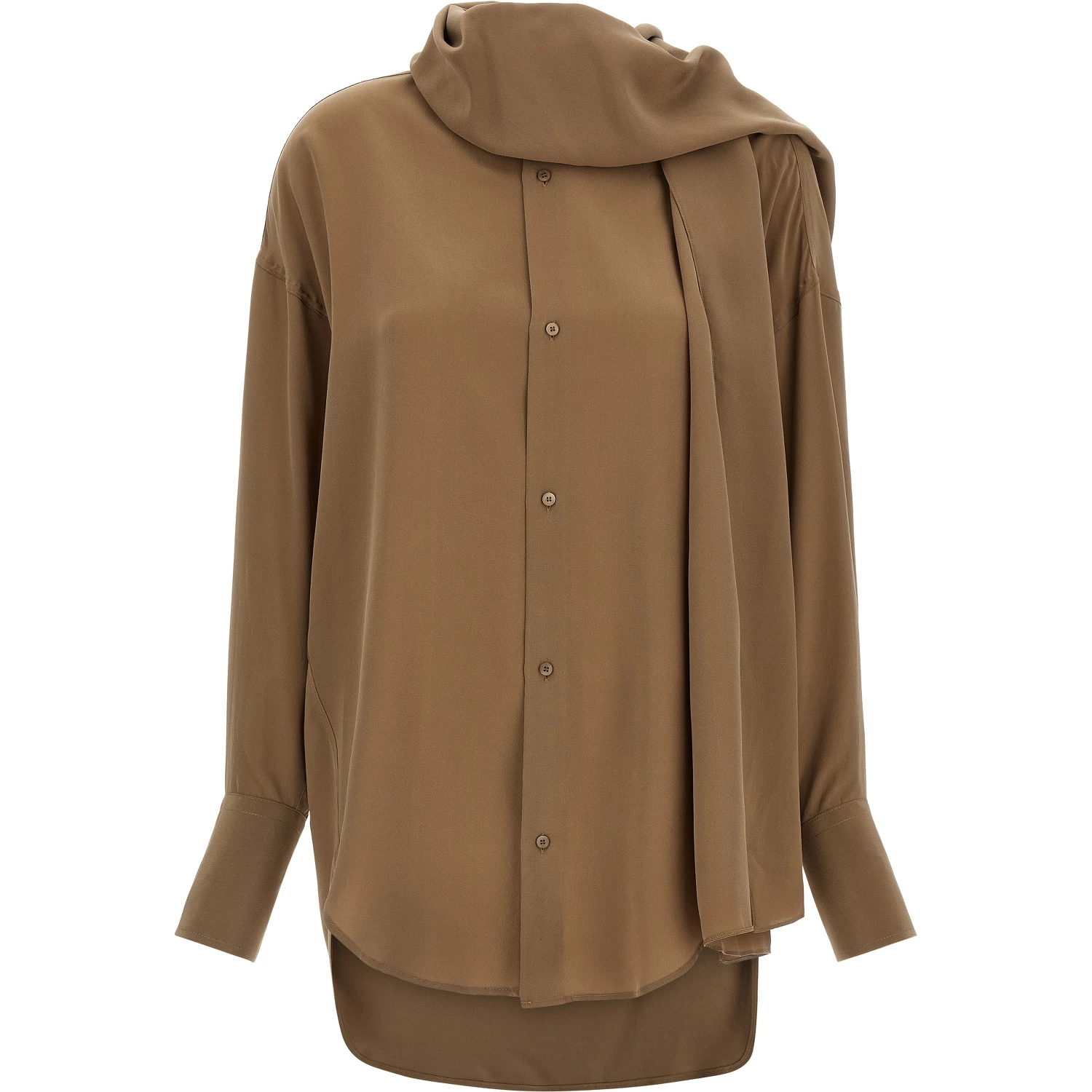 Brown Silk Blouse