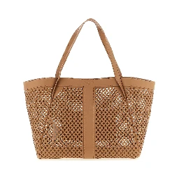 Brown Polyethylene Tote Bag