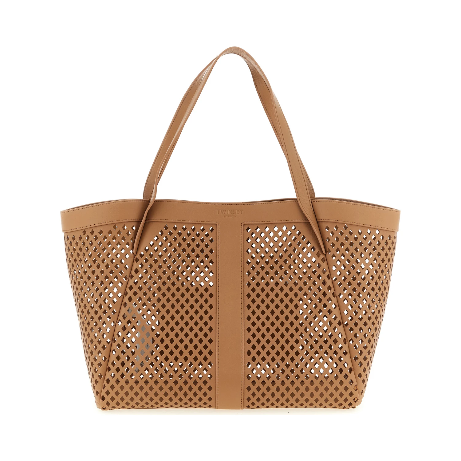 Brown Polyethylene Tote Bag