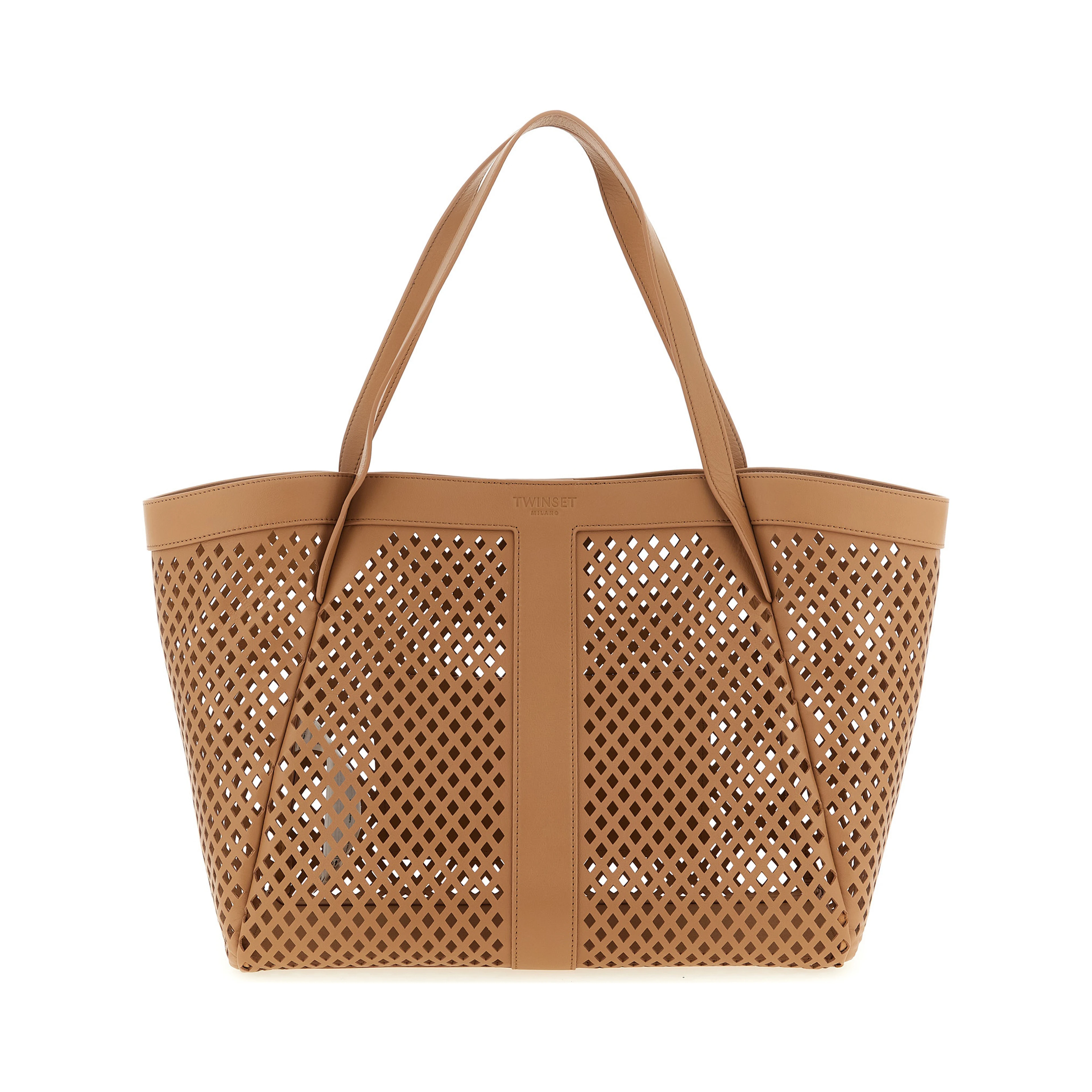 Brown Polyethylene Tote Bag