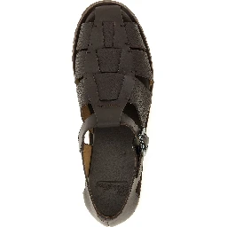 Brown Calfskin Flat Sandals