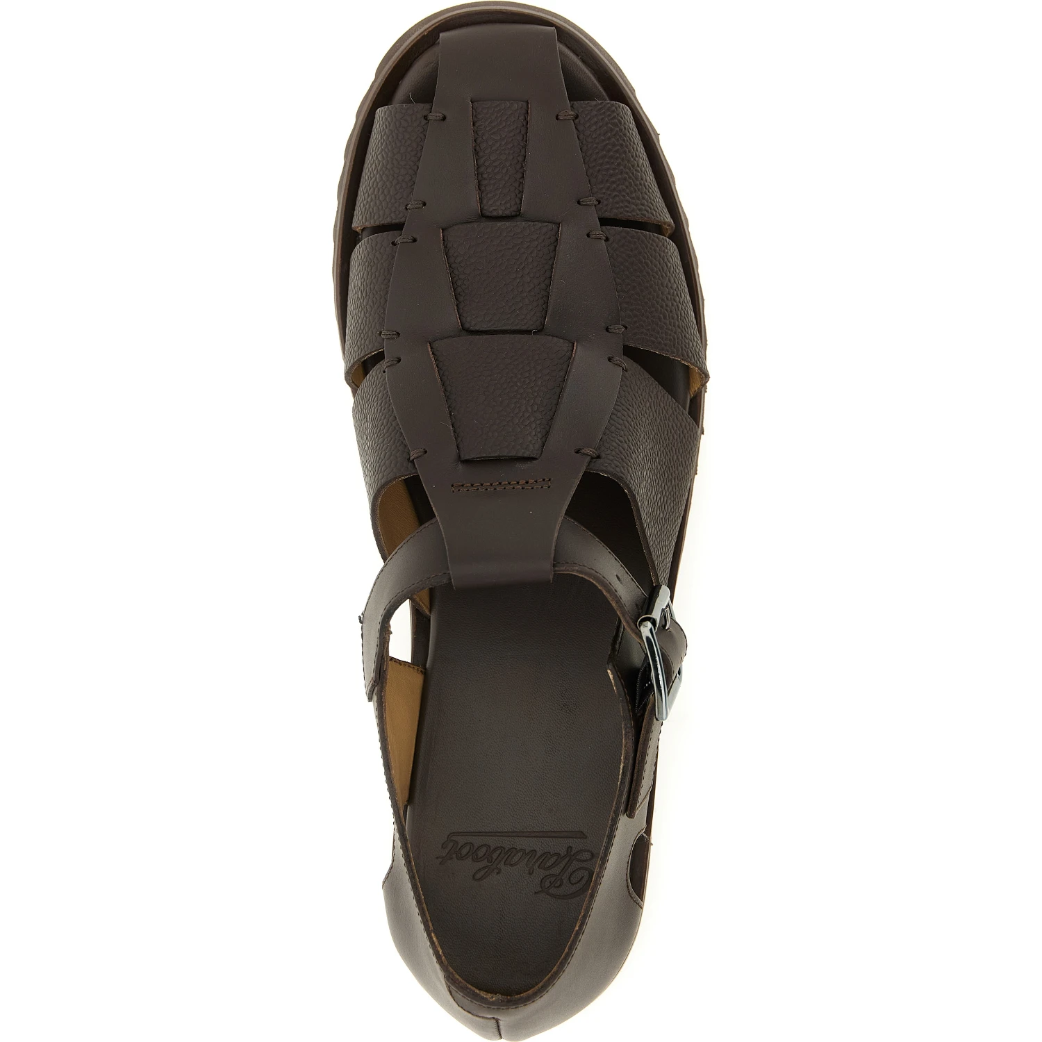 Brown Calfskin Flat Sandals