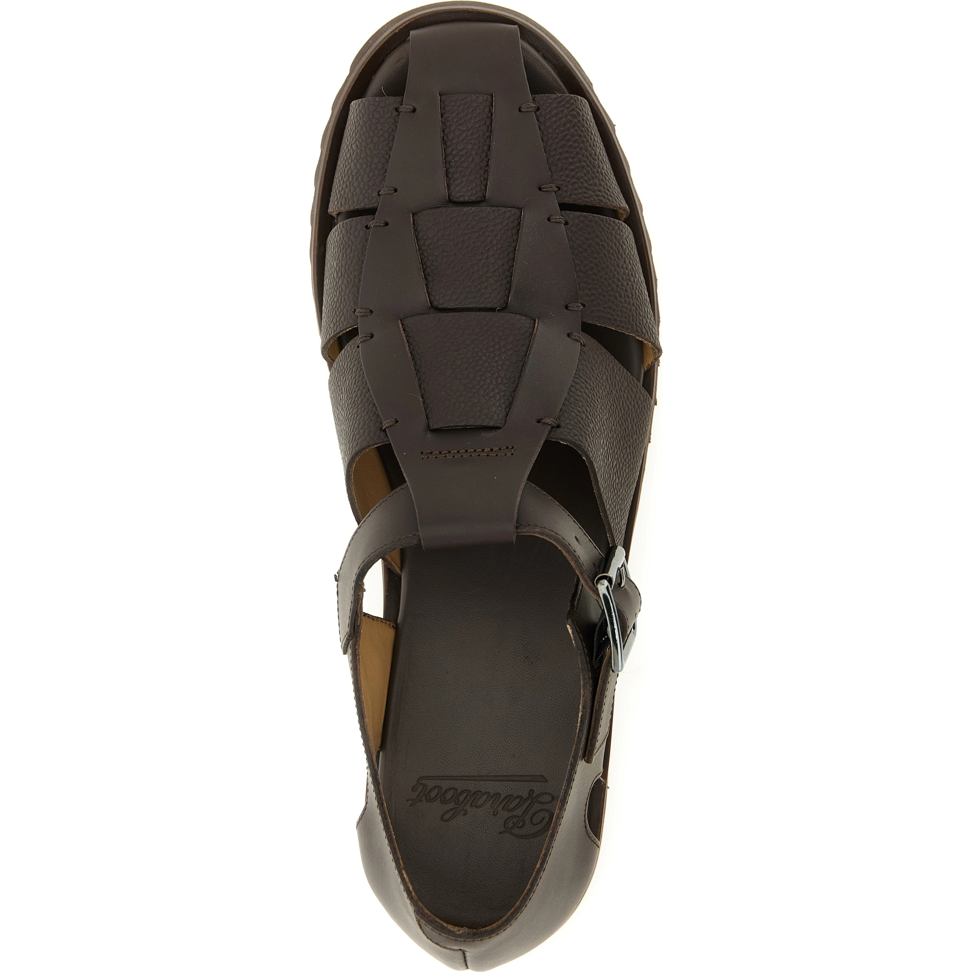 Brown Calfskin Flat Sandals