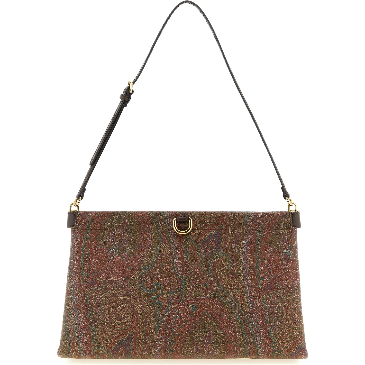 Brown Cotton Clutch Bag