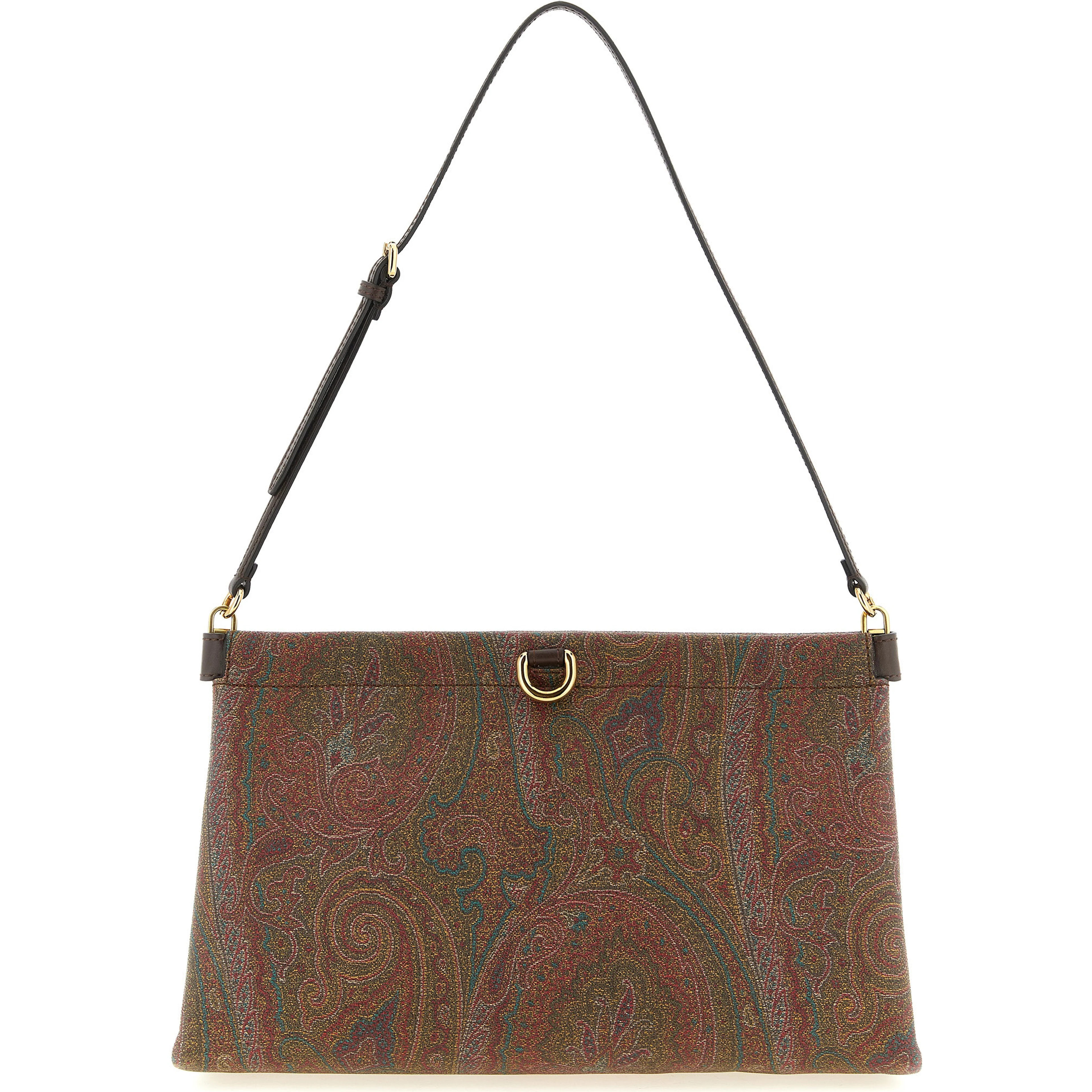 Brown Cotton Clutch Bag