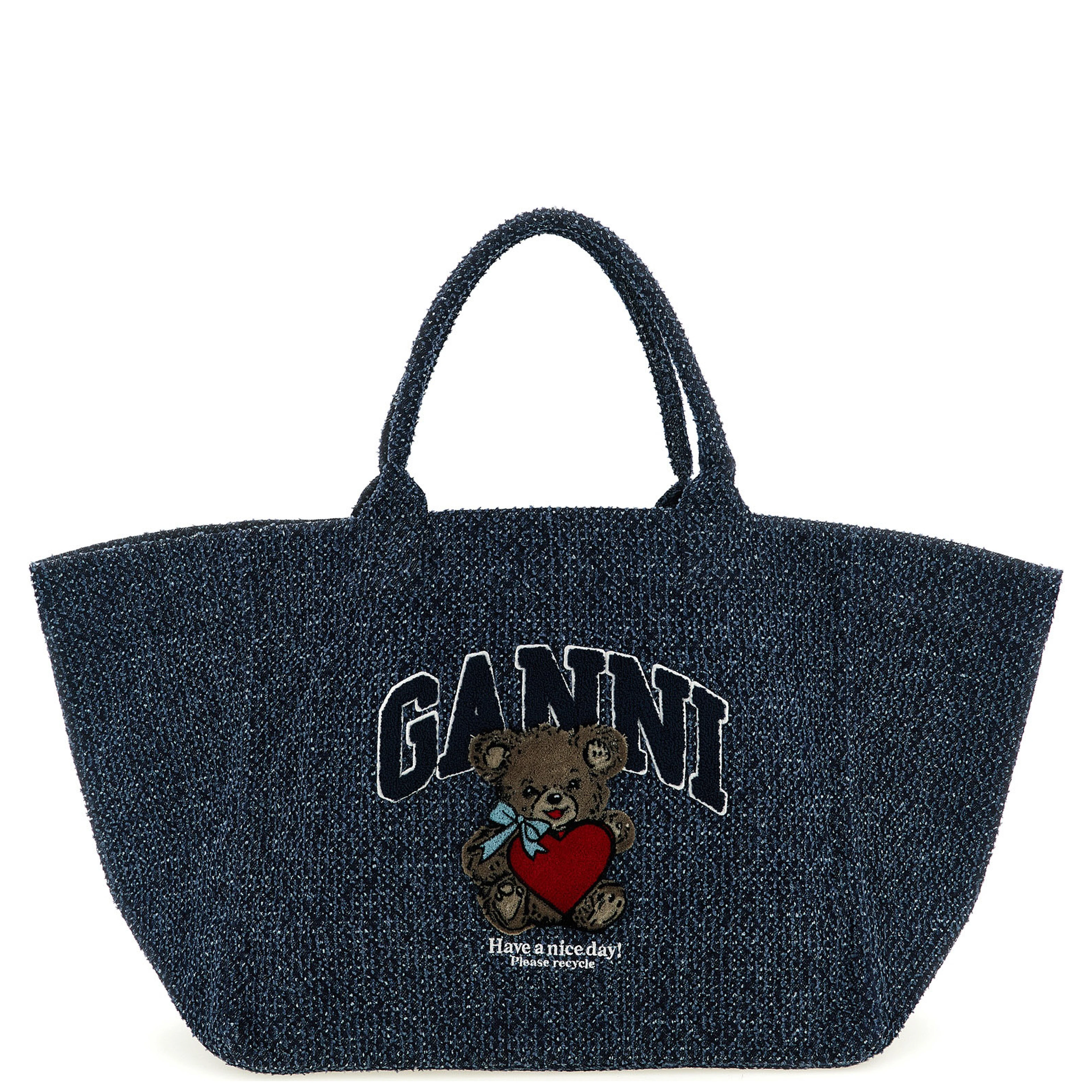 Blue Organic Cotton Tote Bag