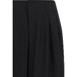 Black Viscose Casual Pants