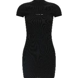 Black Polyamide Short Dress