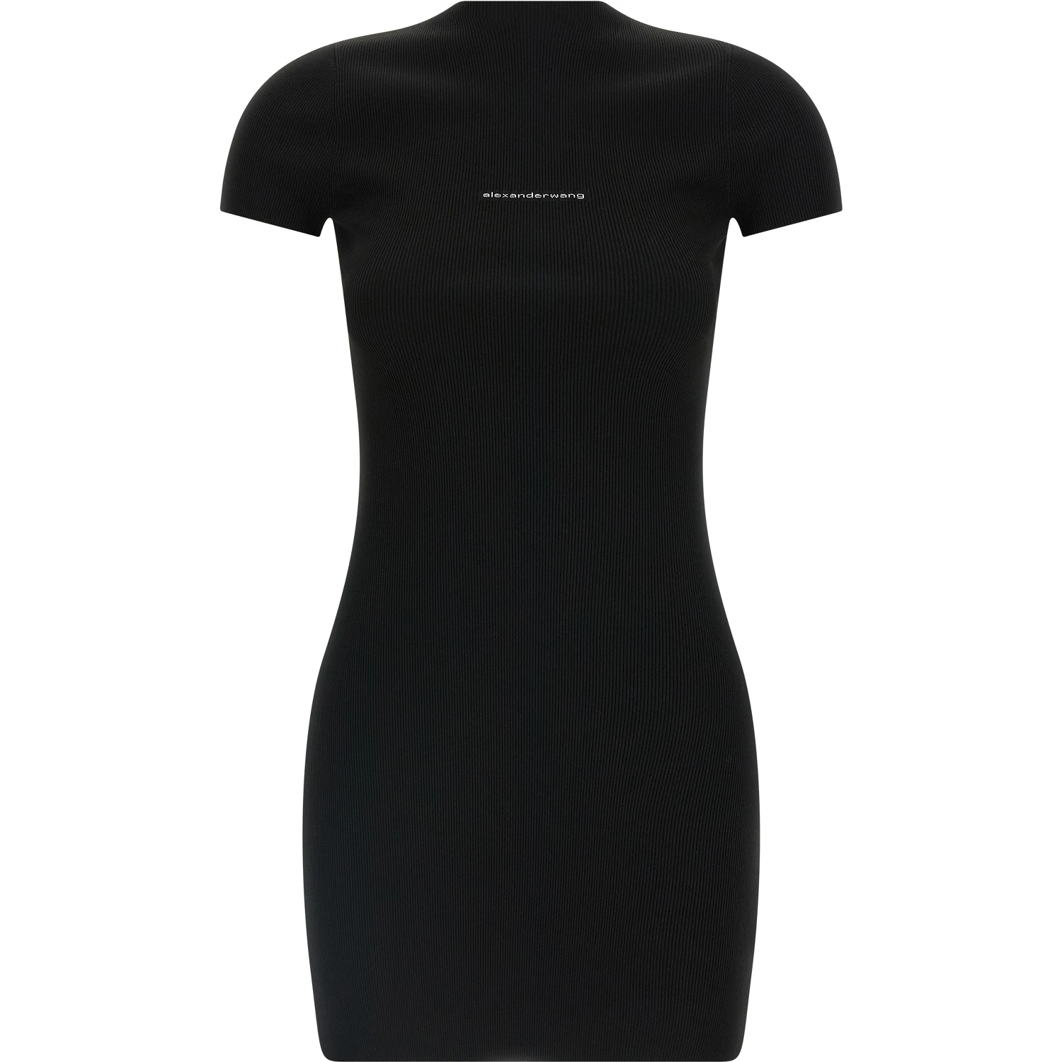 Black Polyamide Short Dress