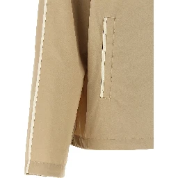 Beige Polyester Shell Jacket