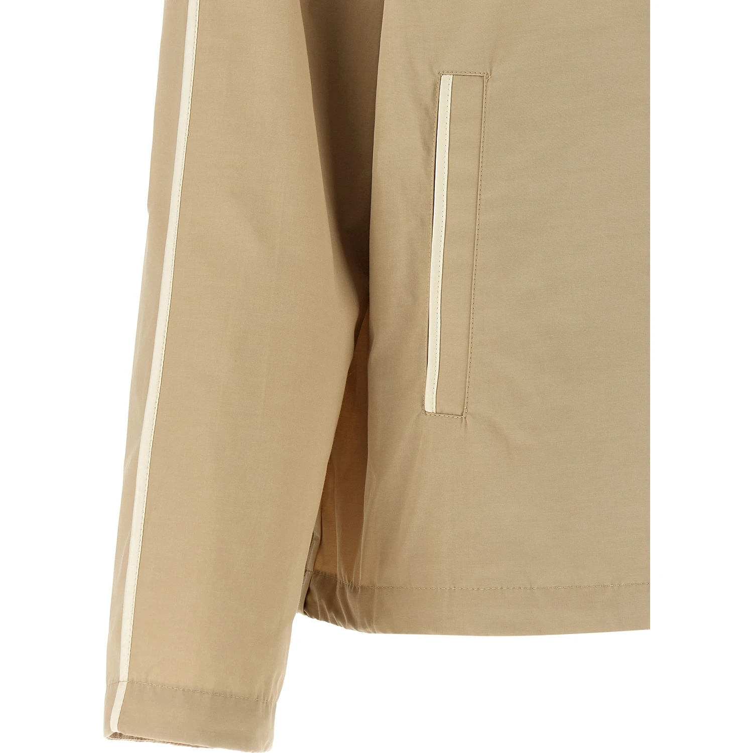Beige Polyester Shell Jacket