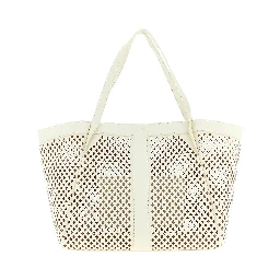 White Leather Tote Bag