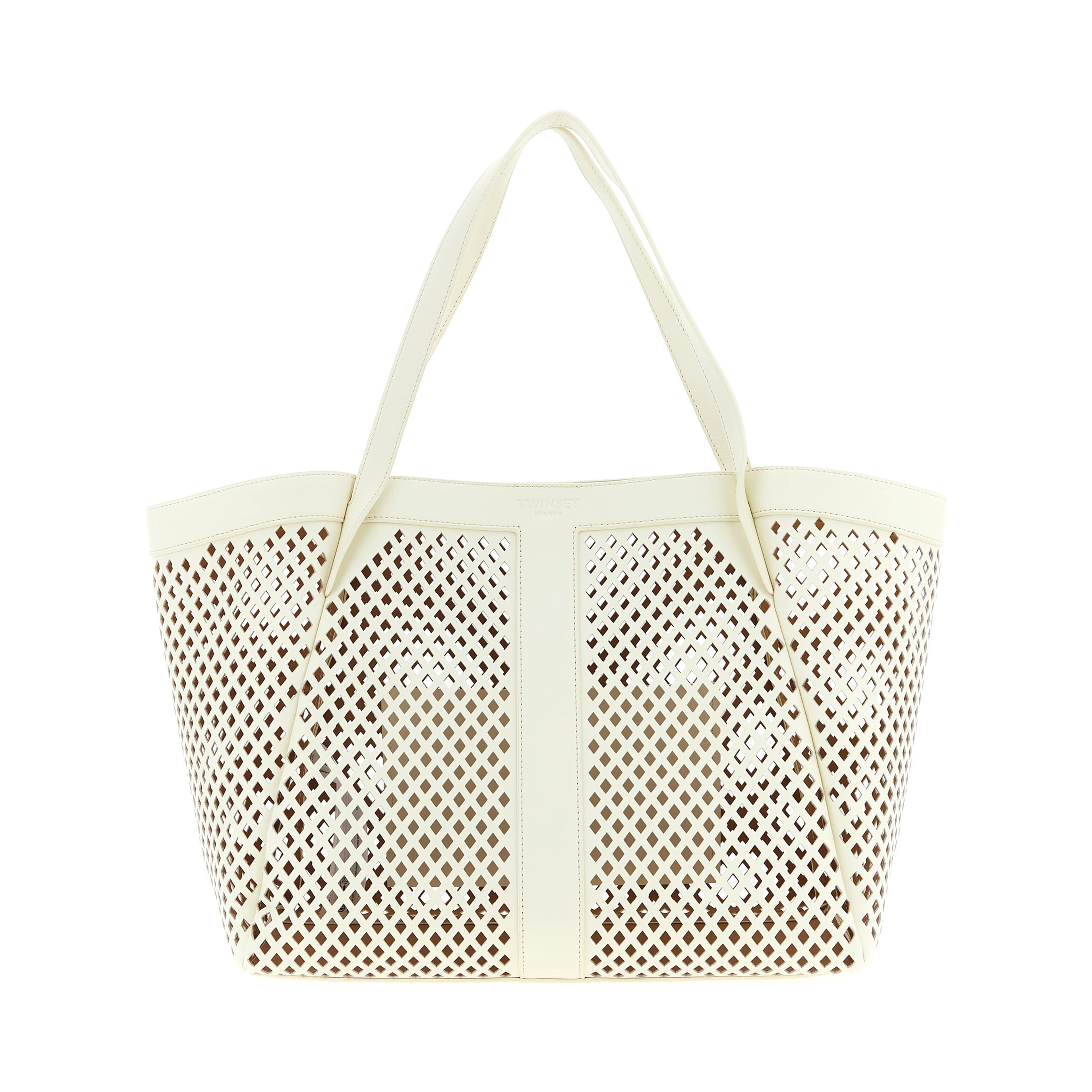 White Leather Tote Bag