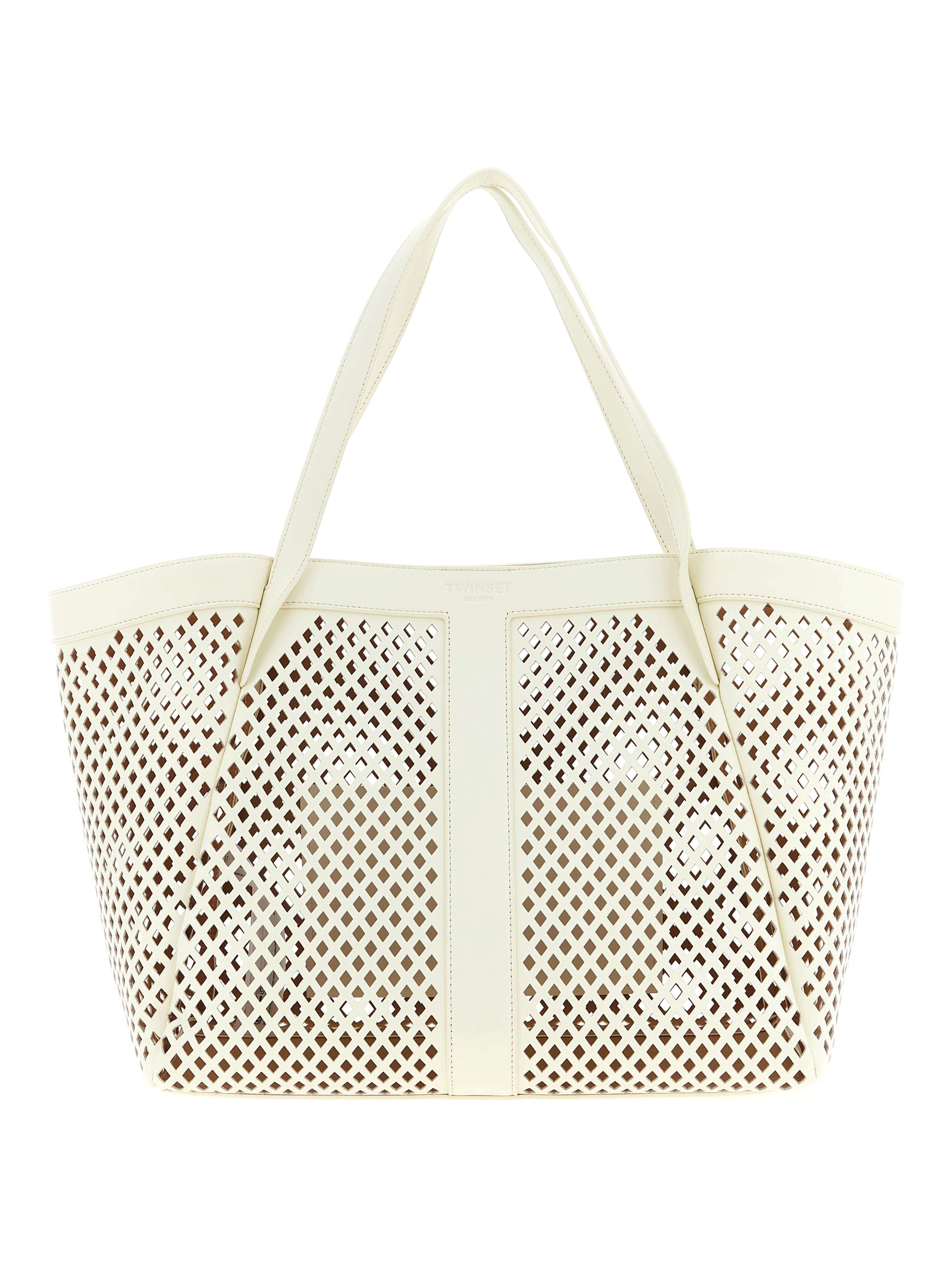 White Leather Tote Bag