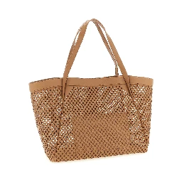 Brown Polyethylene Tote Bag