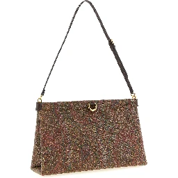 Brown Cotton Clutch Bag