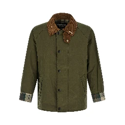 Bicolor Cotton Full-Length Jacket