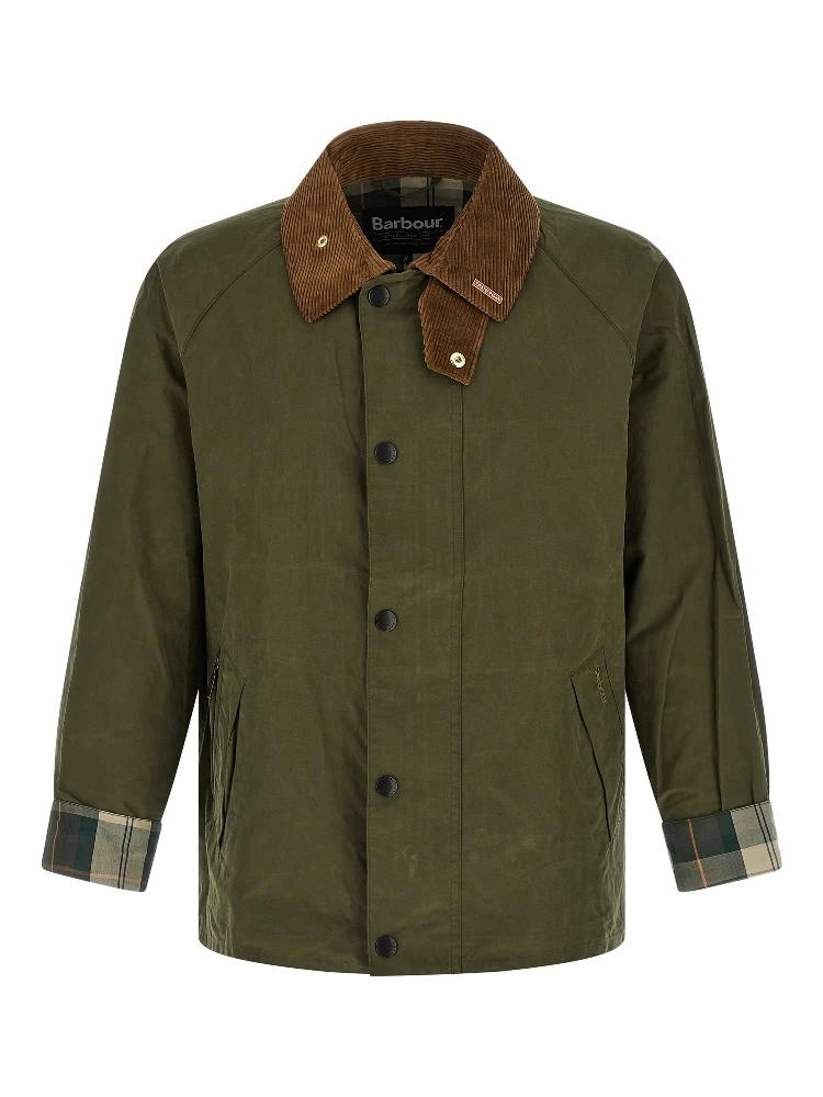 Bicolor Cotton Full-Length Jacket