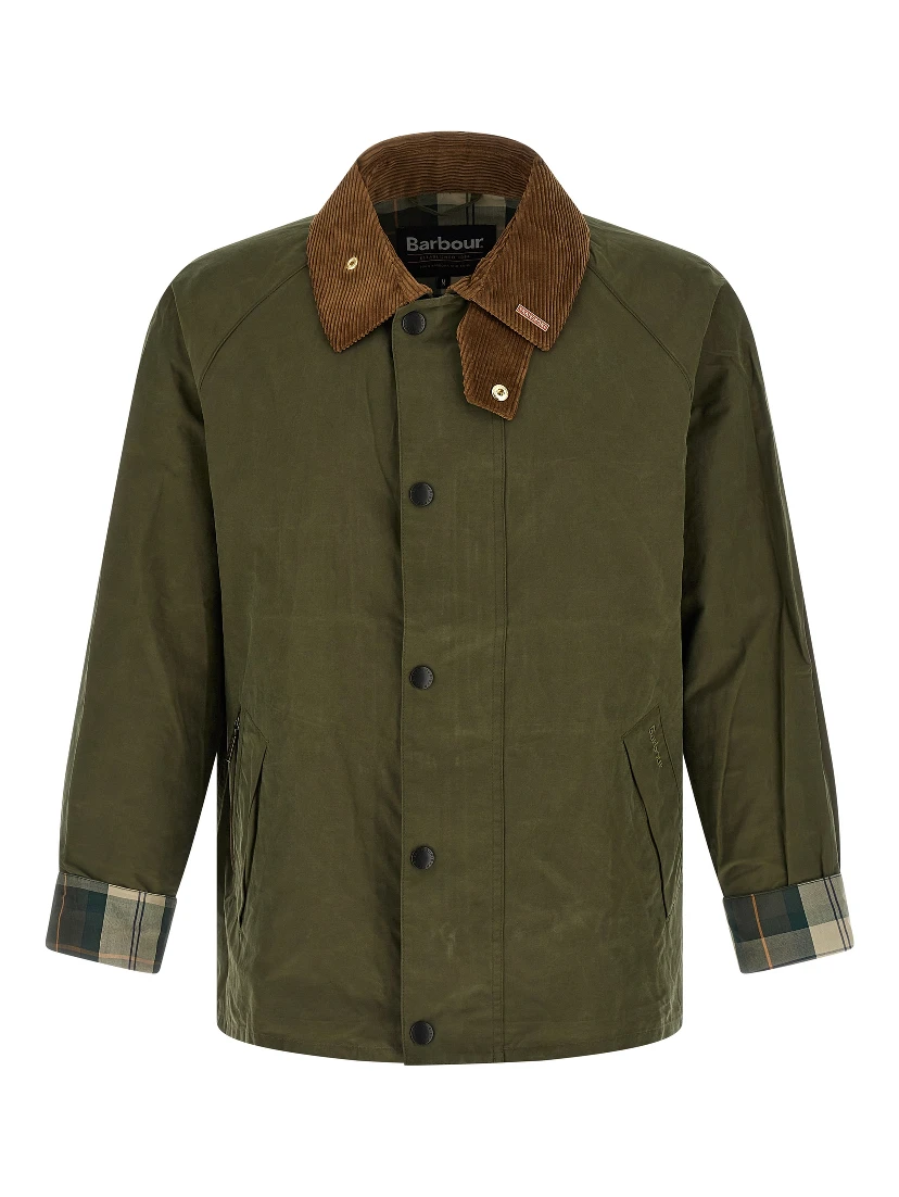 Bicolor Cotton Full-Length Jacket