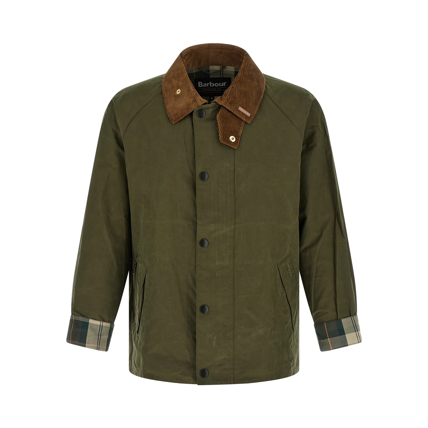 Bicolor Cotton Full-Length Jacket