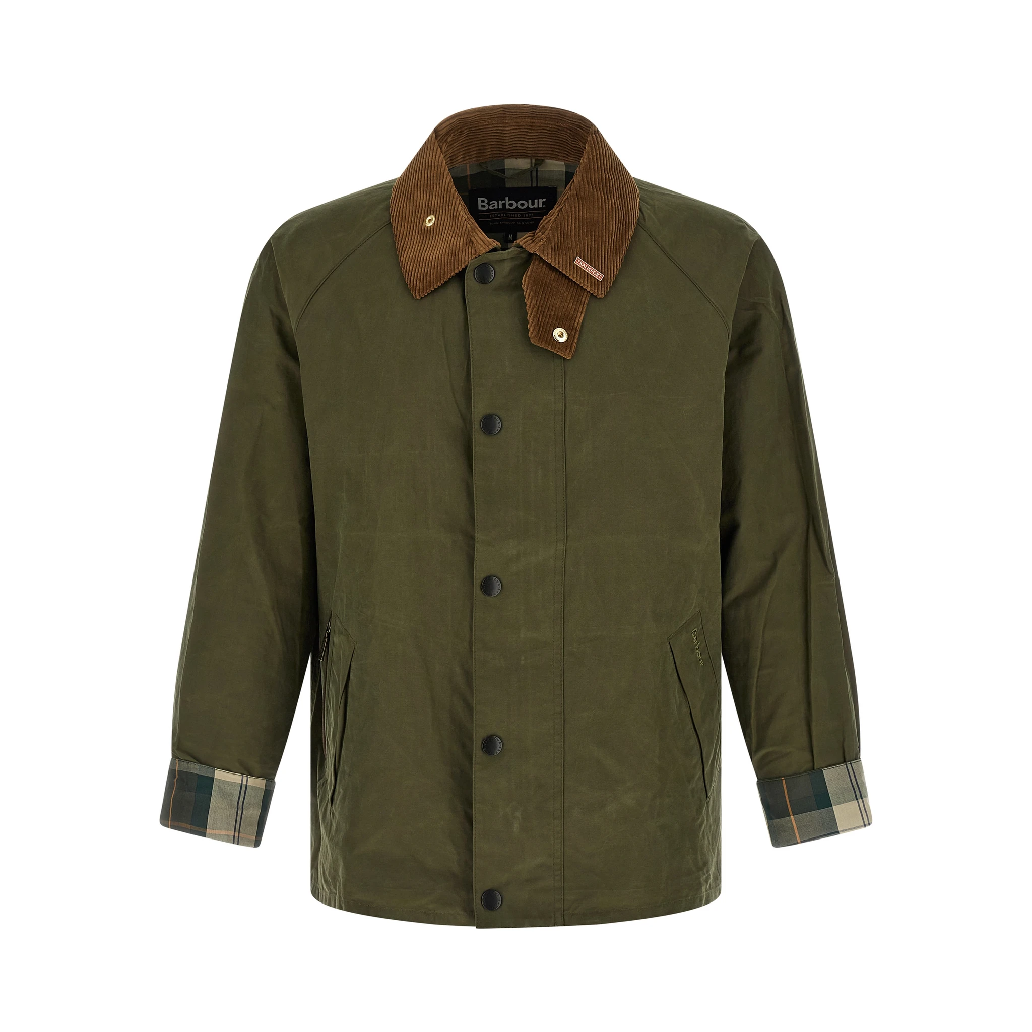 Bicolor Cotton Full-Length Jacket