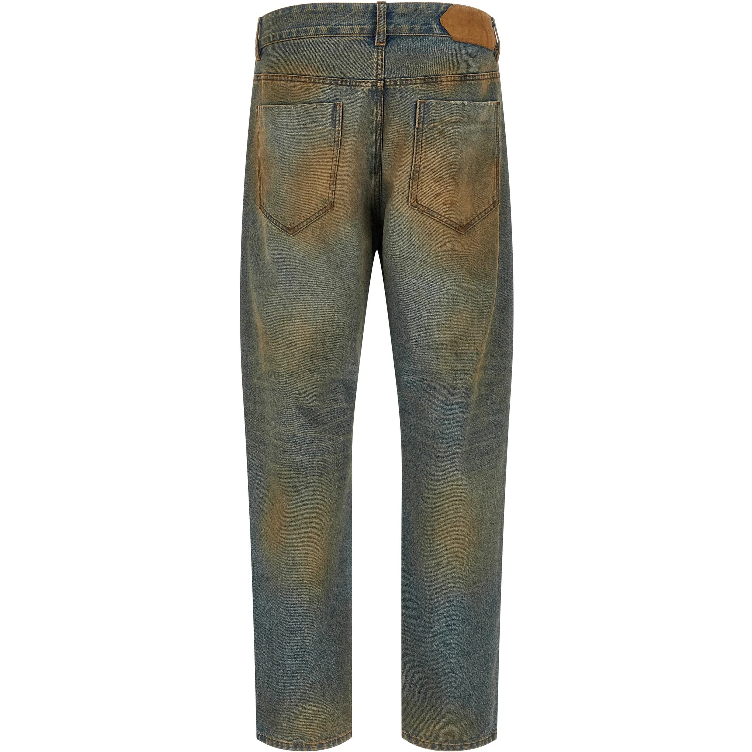 Multicolor Cotton Straight-Leg Jeans